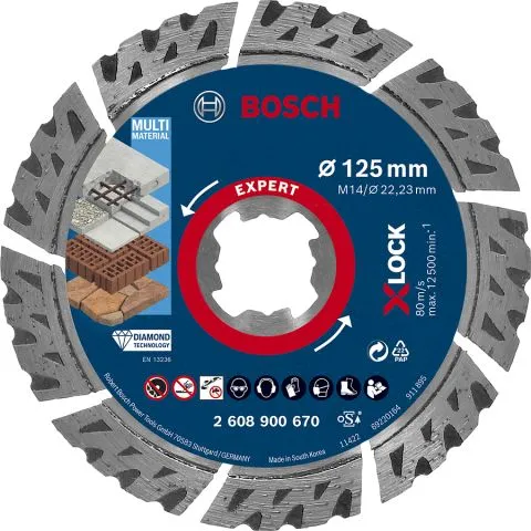 Expert Multimaterial Bosch Diamantkapskiva med X-LOCK. Ø 125 mm Utförsäljning